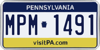PA license plate MPM1491