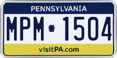 PA license plate MPM1504