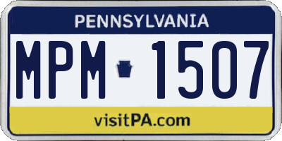 PA license plate MPM1507