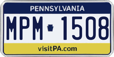 PA license plate MPM1508