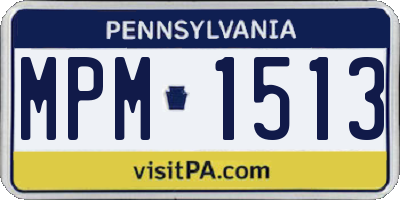 PA license plate MPM1513