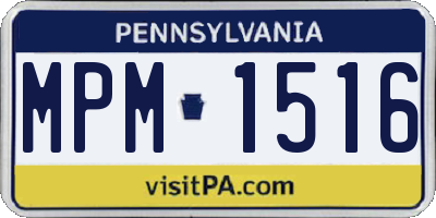 PA license plate MPM1516
