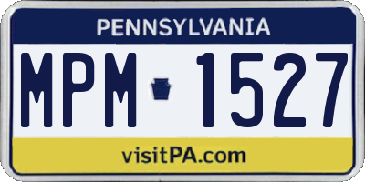 PA license plate MPM1527