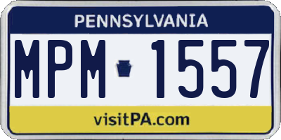 PA license plate MPM1557