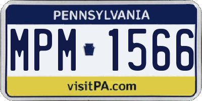 PA license plate MPM1566