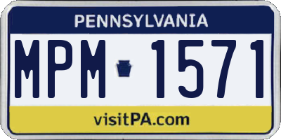 PA license plate MPM1571