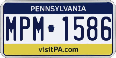 PA license plate MPM1586