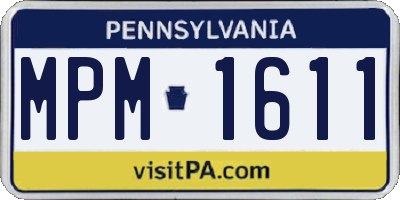 PA license plate MPM1611