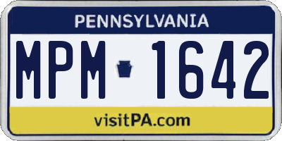 PA license plate MPM1642