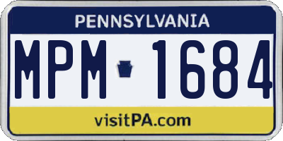 PA license plate MPM1684