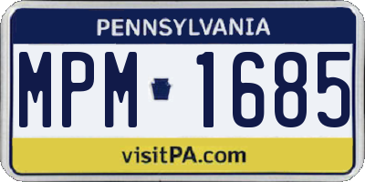 PA license plate MPM1685