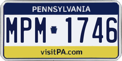 PA license plate MPM1746