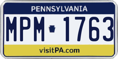 PA license plate MPM1763