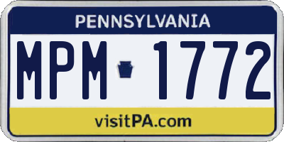 PA license plate MPM1772