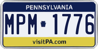 PA license plate MPM1776