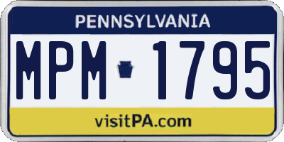 PA license plate MPM1795
