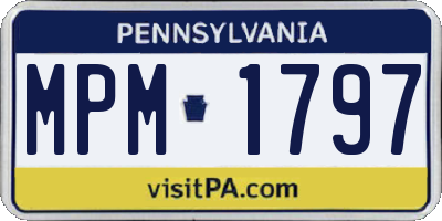 PA license plate MPM1797