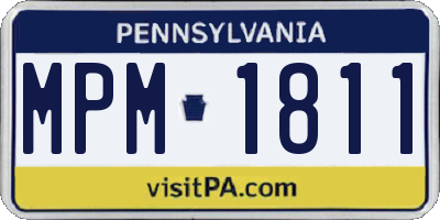 PA license plate MPM1811