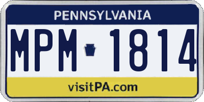 PA license plate MPM1814