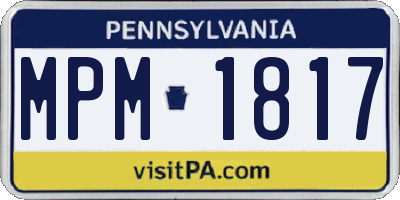 PA license plate MPM1817