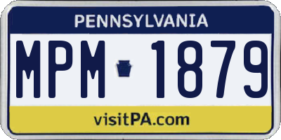 PA license plate MPM1879