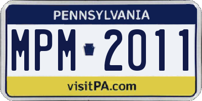 PA license plate MPM2011