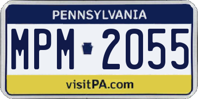 PA license plate MPM2055