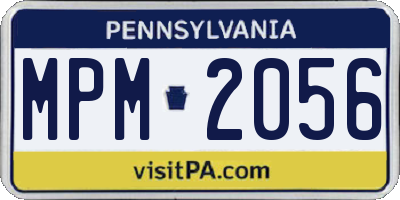 PA license plate MPM2056