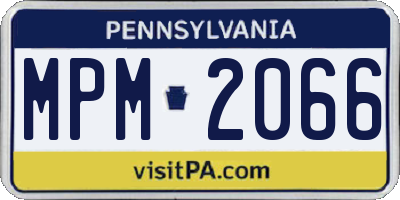 PA license plate MPM2066