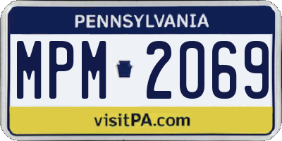 PA license plate MPM2069