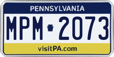PA license plate MPM2073
