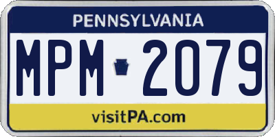 PA license plate MPM2079