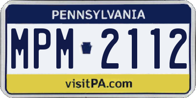 PA license plate MPM2112