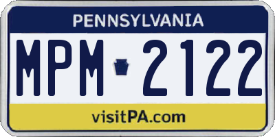 PA license plate MPM2122