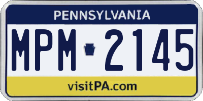 PA license plate MPM2145
