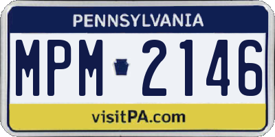 PA license plate MPM2146