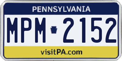 PA license plate MPM2152