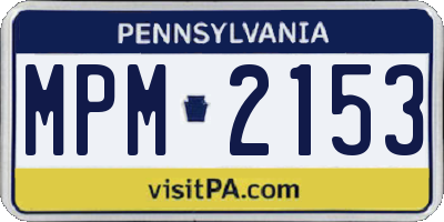 PA license plate MPM2153