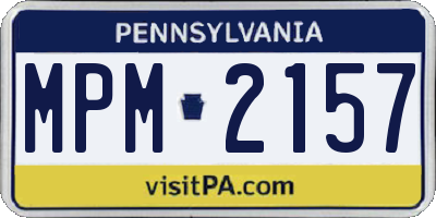 PA license plate MPM2157
