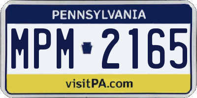 PA license plate MPM2165