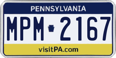 PA license plate MPM2167