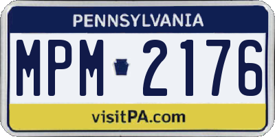 PA license plate MPM2176