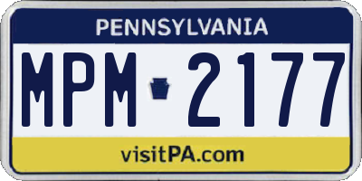 PA license plate MPM2177