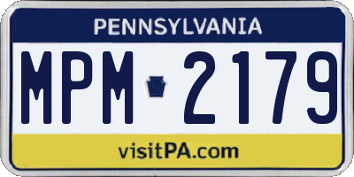 PA license plate MPM2179