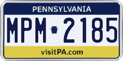 PA license plate MPM2185