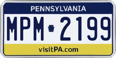 PA license plate MPM2199