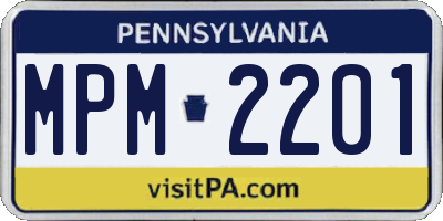 PA license plate MPM2201