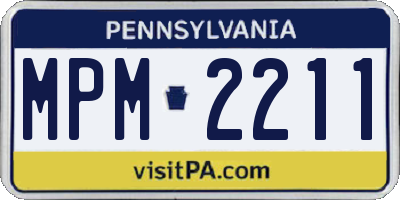 PA license plate MPM2211