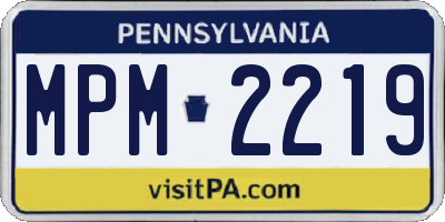PA license plate MPM2219