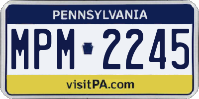 PA license plate MPM2245